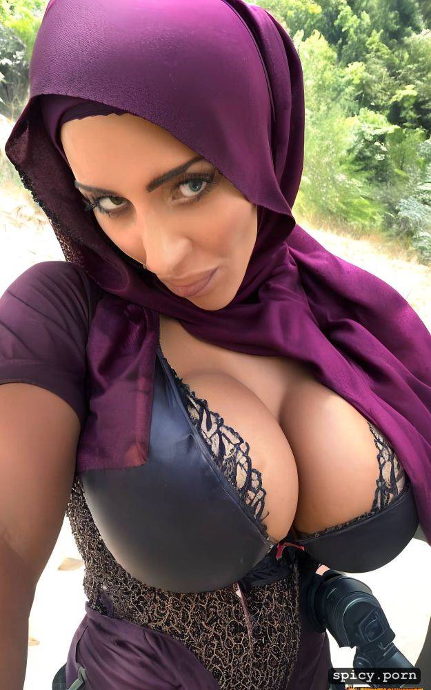 leaked pic style, two sisters in hijab, big boobs, woman, no makeup - #main