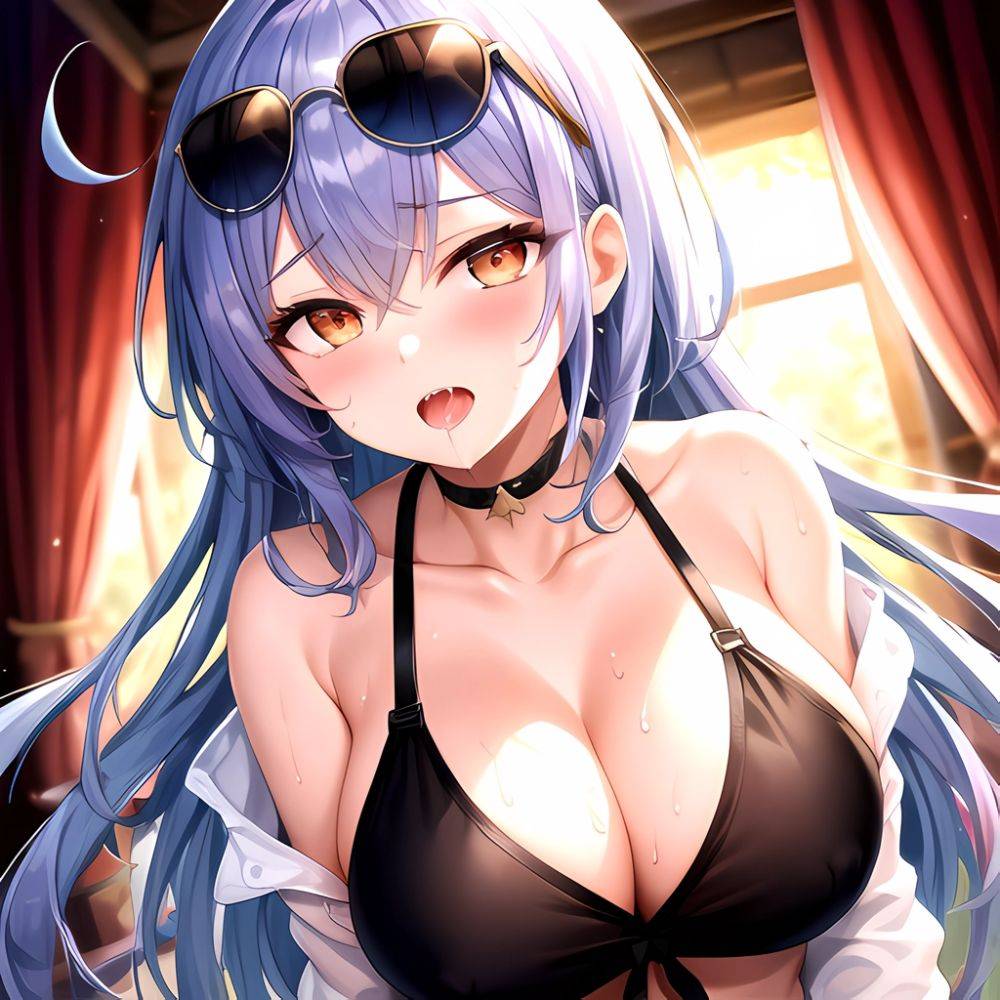 1girl Absurdres Breasts Collarbone Cum Ejaculation Eyewear On Head Hetero Highres Honkai Star Rail Honkai Series Hu Dako Kafka H, 2583091159 - AIHentai - #main