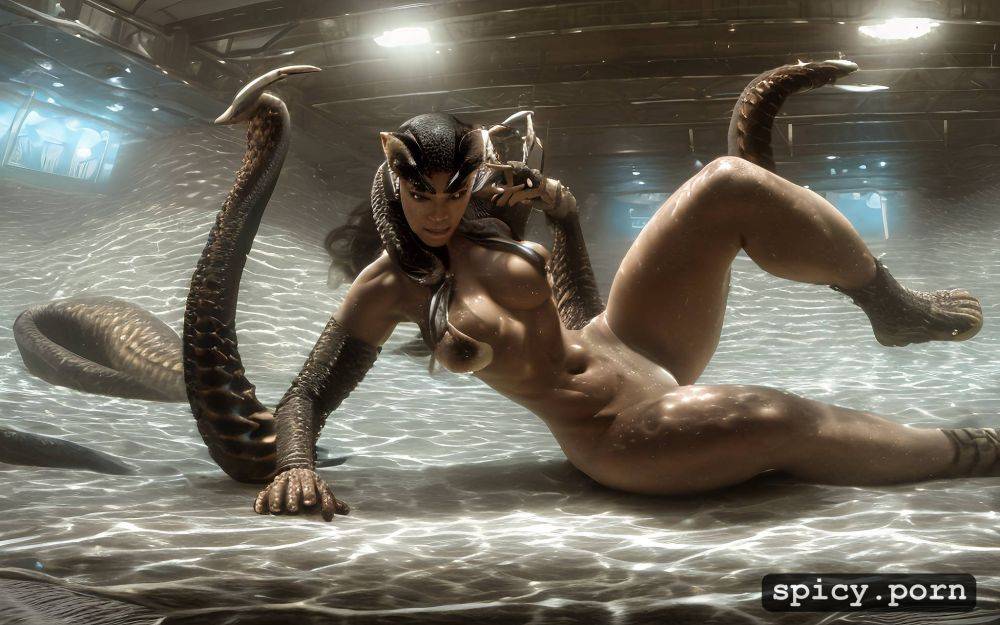 octopusses attack between legs, acrobatic fight choreography up to squattingly spreaded legs - #main