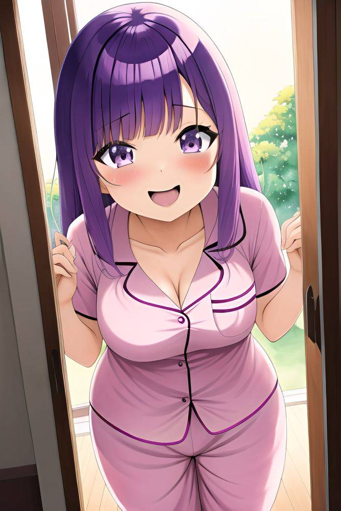 Anime Chubby Small Tits 70s Age Laughing Face Purple Hair Straight Hair Style Dark Skin Watercolor Hospital Close Up View Bending Over Pajamas 3662313032590482236 - AI Hentai - #main