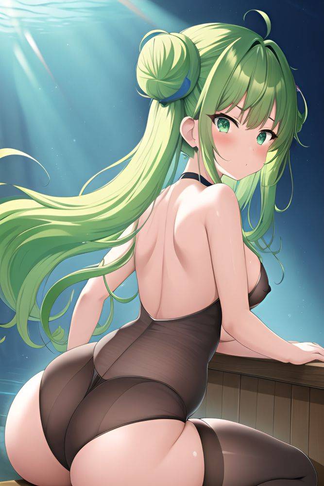 Anime Chubby Small Tits 80s Age Serious Face Green Hair Hair Bun Hair Style Dark Skin Warm Anime Underwater Back View Spreading Legs Stockings 3663476539231140226 - AI Hentai - #main