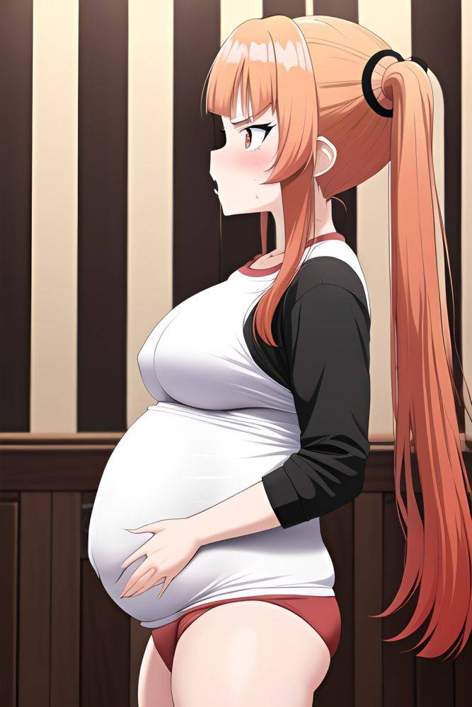 Anime Pregnant Small Tits 80s Age Angry Face Ginger Pigtails Hair Style Light Skin Black And White Bedroom Side View Working Out Latex 3663642755679442411 - AI Hentai - #main