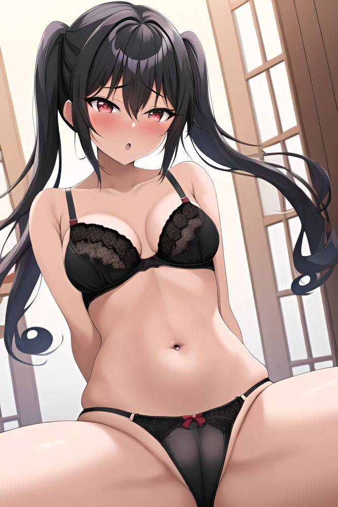 Anime Busty Small Tits 40s Age Ahegao Face Black Hair Pigtails Hair Style Dark Skin Soft + Warm Mall Back View Spreading Legs Bra 3663032009712312999 - AI Hentai - #main