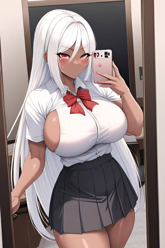 Anime Muscular Huge Boobs 50s Age Ahegao Face White Hair Straight Hair Style Dark Skin Mirror Selfie Car Front View Cooking Schoolgirl 3663673679444538157 - AI Hentai - #main