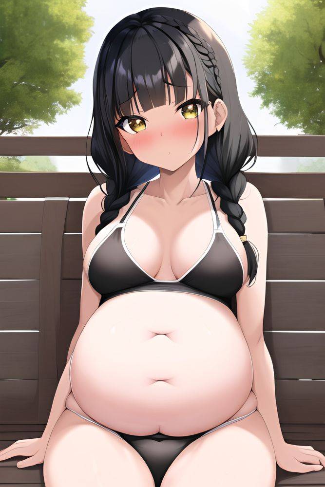 Anime Pregnant Small Tits 60s Age Shocked Face Black Hair Braided Hair Style Dark Skin Crisp Anime Oasis Close Up View Working Out Bra 3664029302226431145 - AI Hentai - #main