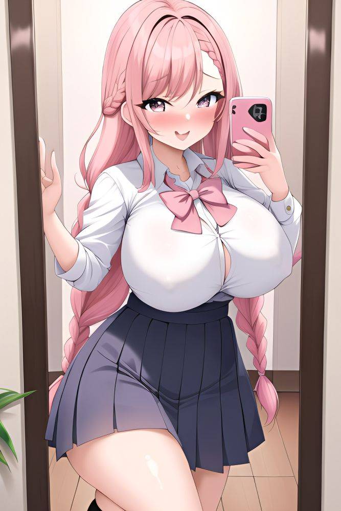 Anime Skinny Huge Boobs 30s Age Orgasm Face Pink Hair Braided Hair Style Light Skin Mirror Selfie Mall Front View T Pose Schoolgirl 3664025436755801669 - AI Hentai - #main
