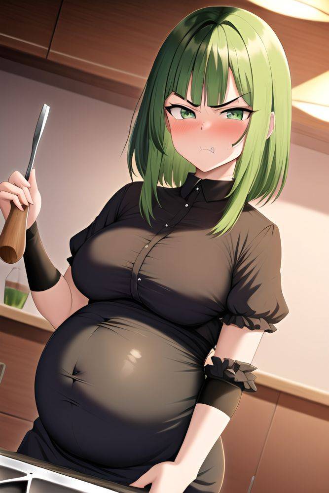 Anime Pregnant Small Tits 30s Age Angry Face Green Hair Straight Hair Style Light Skin Film Photo Bar Close Up View Cooking Goth 3664810125499481085 - AI Hentai - #main