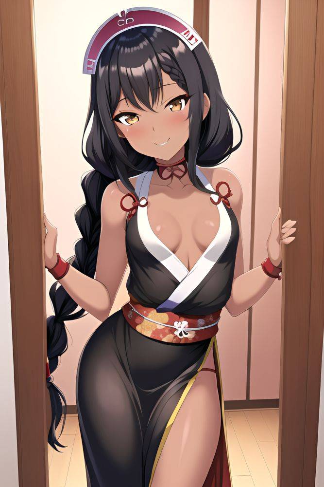 Anime Skinny Small Tits 80s Age Happy Face Black Hair Braided Hair Style Dark Skin Vintage Changing Room Front View Cooking Geisha 3664864244407253495 - AI Hentai - #main