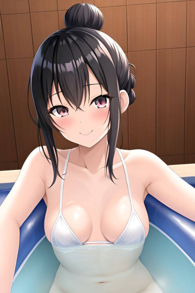 Anime Skinny Small Tits 50s Age Happy Face Black Hair Hair Bun Hair Style Light Skin Warm Anime Hot Tub Close Up View Straddling Schoolgirl 3664968611942413962 - AI Hentai - #main
