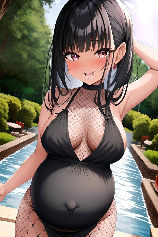 Anime Pregnant Small Tits 60s Age Laughing Face Black Hair Slicked Hair Style Dark Skin Vintage Party Close Up View Bathing Fishnet 3665080710777755697 - AI Hentai - #main
