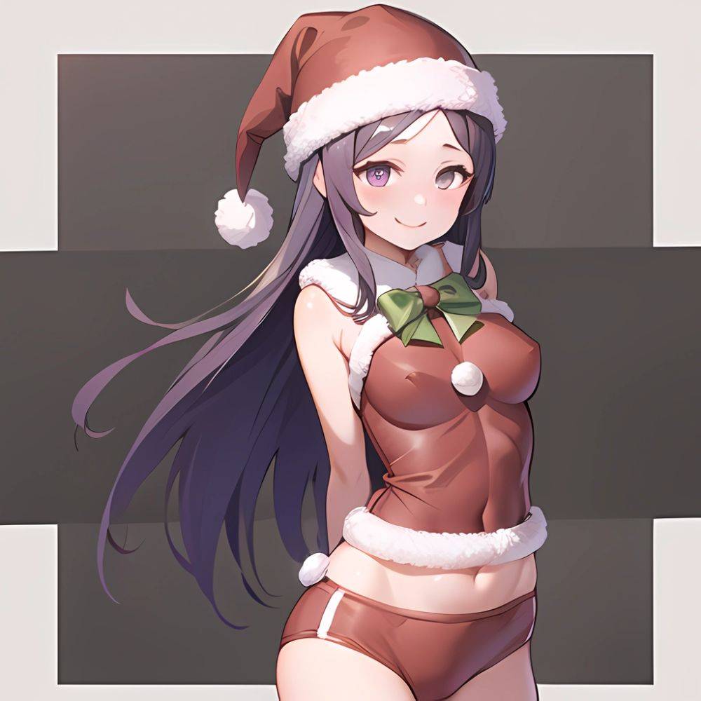 Mejiro Dober Umamusume 1girl Bell Blush Bow Christmas Ears Through Headwear Fur Trimmed Headwear Fur Trim Hat Hat Bow Horse, 3641099669 - AIHentai - #main