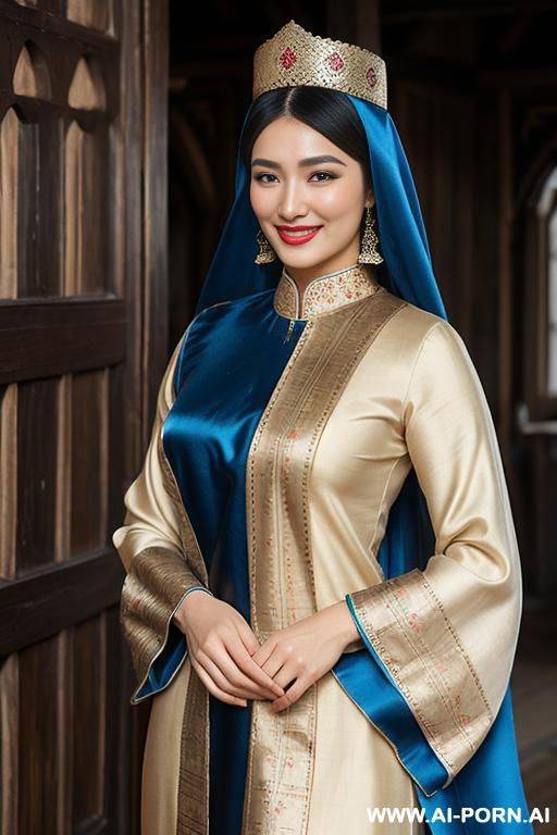 (humble simple central asian silk medieval dress) - #main