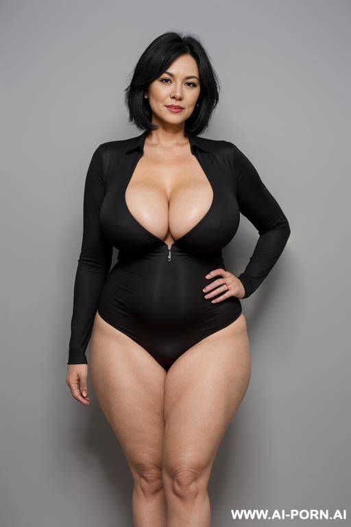 granny wide hips, full body, black hair, big boobs , old face, tall - #main