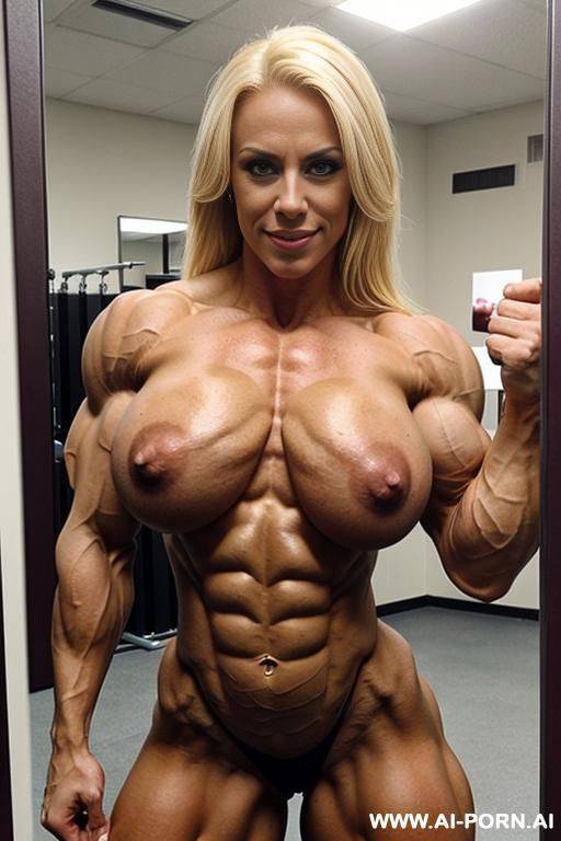 flexing biceps, perky tits, lat spread, broad shoulders, ripped abs - #main