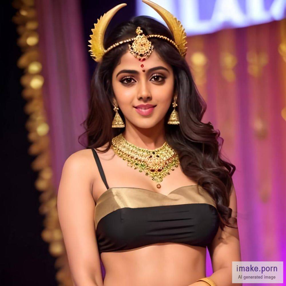 Genelia D Souza with DEVIL HORNS IN HEAD and gold jewels... - #main