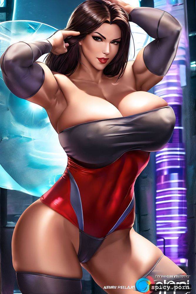 curvier massive muscules, topless, elastigirl from the incredibles movie - #main