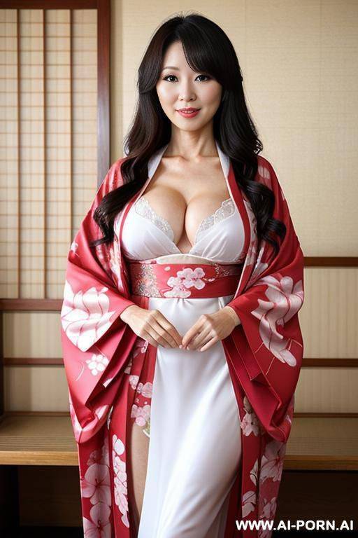 beautiful milf, japan, perfect body, transparent kimono, tradicional goddess - #main