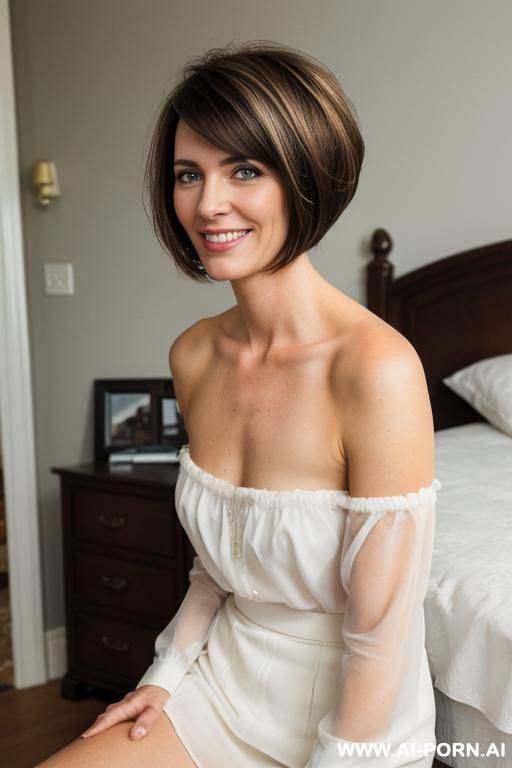 topless, short hair, nightcown - #main