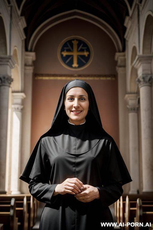 nun black habit rome church - #main