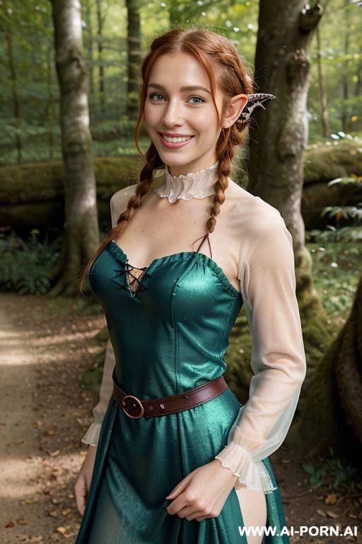 woman has freckis, woman has perfect skin. female elf has perfect skin - #main