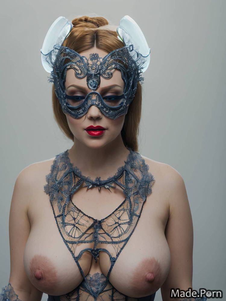 Woman ssbbw 50 saggy tits transparent hairy venetian mask AI porn - #main