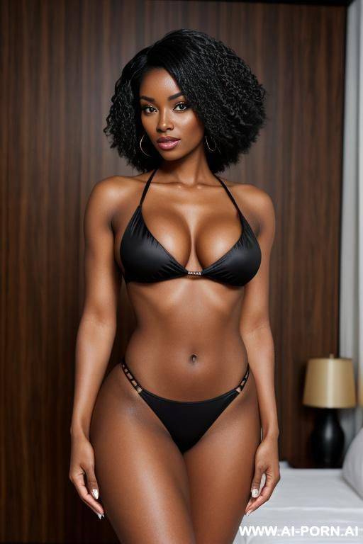 black woman, realistic body, natural body, full body, seductive look - #main