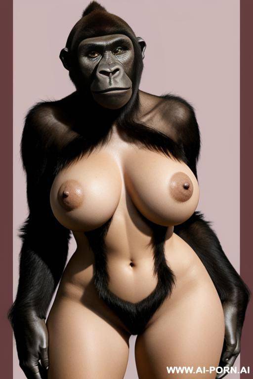 funny giant gorilla, cartoon, parody, - #main