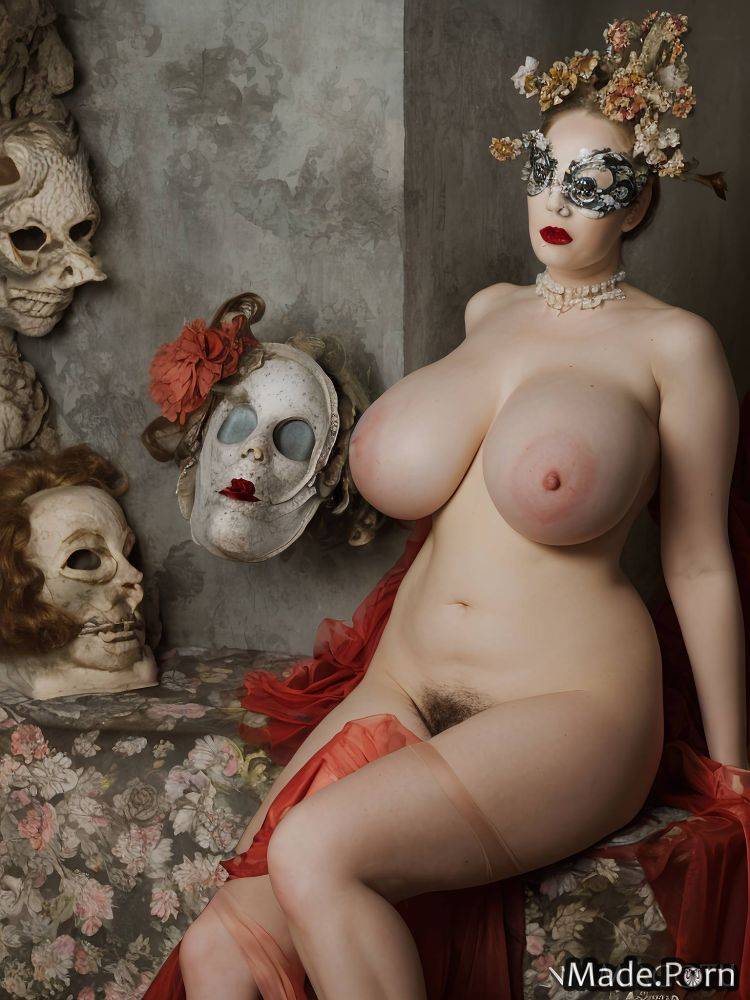 Sci-fi 50 victorian venetian mask gigantic boobs saggy tits hairy AI porn - #main