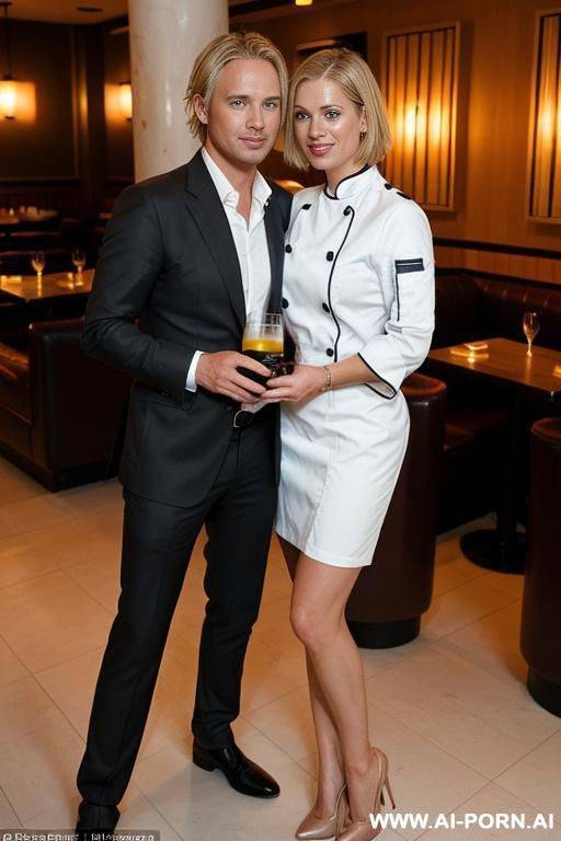 ((a cheating wife taking a pic with douglas)) ((she will post the picture in a trend named master chef challenge)) ((he is blushing and has brown hair)) - #main