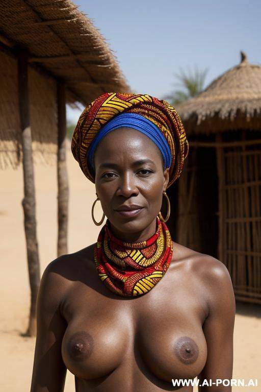 african village, traditional african headscarf - #main