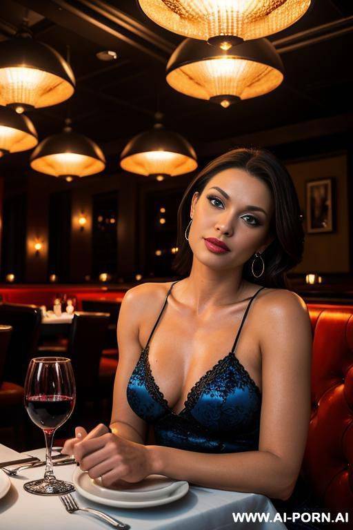 brunette light skin handcuffed butt plug lying back on the bed legs spread wide big breasts - #main