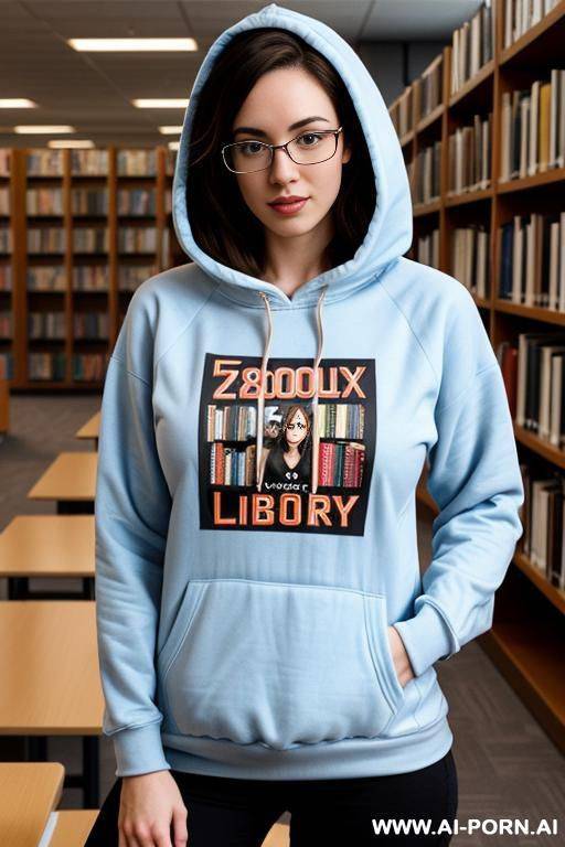 (nerdy woman) (hoodie) - #main