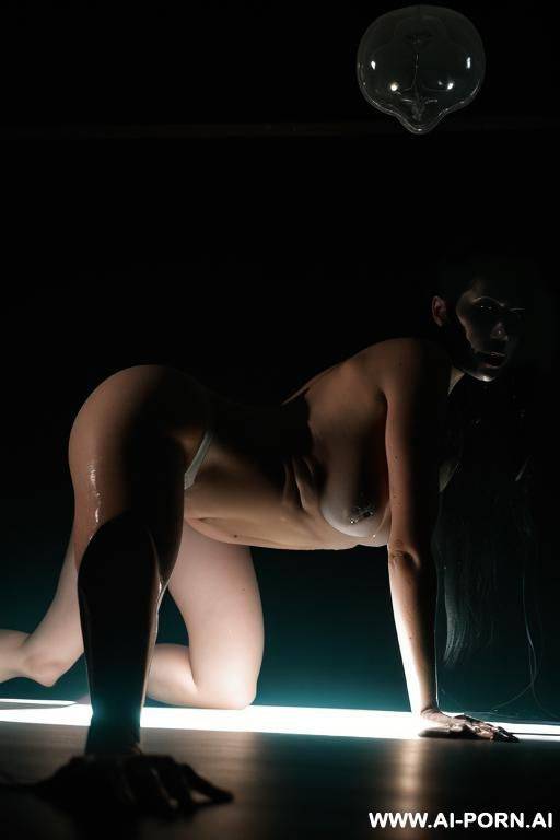 big booby ghost, ectoplasm, crawling, creepy, ghost, on all fours, ghost, evil, creepy ghost - #main