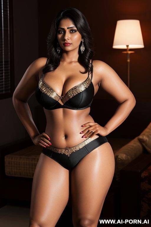 indian lesbian mother and aunt, seductive pose, ultra photorealism - #main