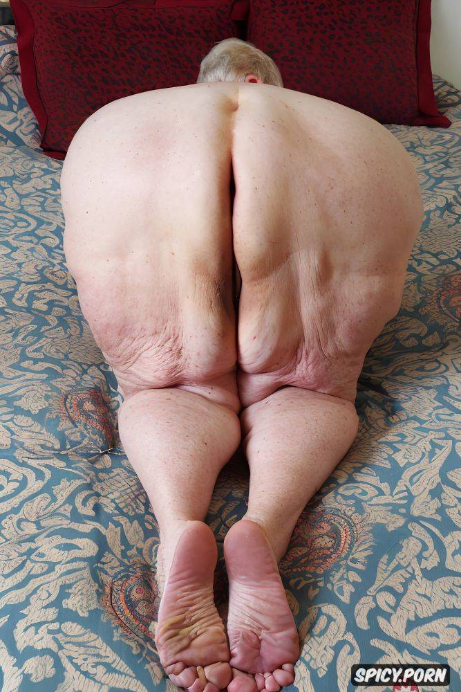 ssbbw, best quality, hyperrealistic, naked, granny, cellulite over ass - #main
