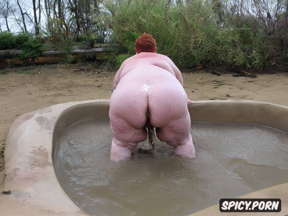 wide hips, saggy boobs, cellulite month pregnant, short red hair - #main