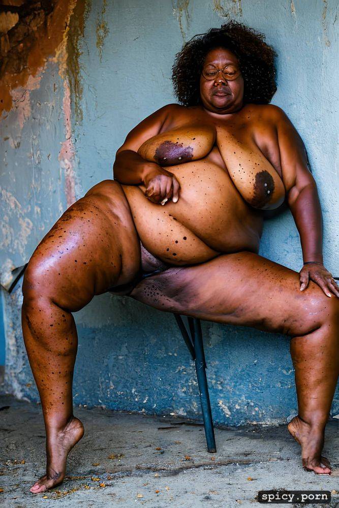 freckles, obese, love handles, legs wide spread, stretch marks - #main