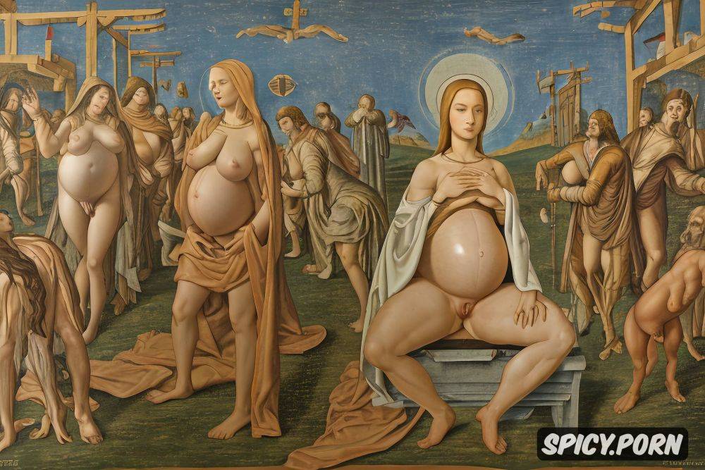 spreading legs shows pussy, middle ages painting, renaissance painting - #main