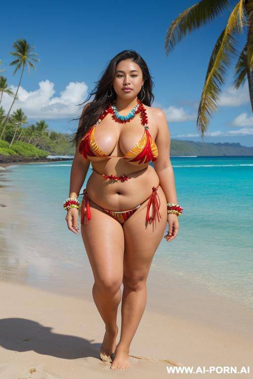 hawaiian wearing native dress - #main