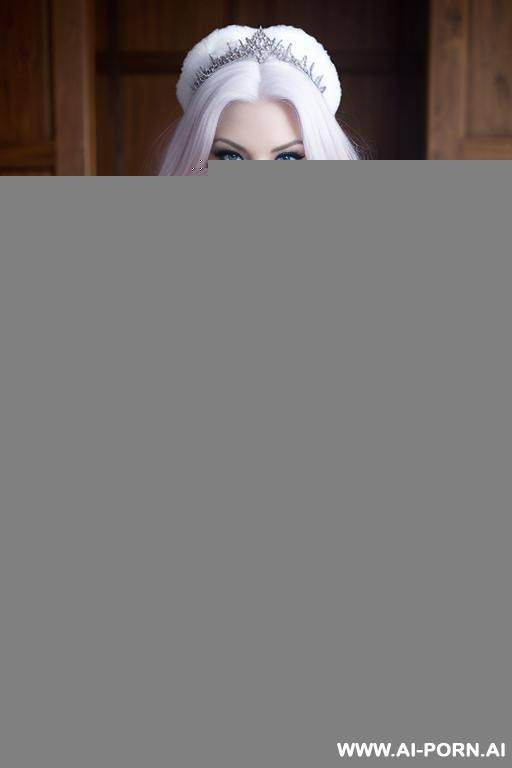 snow queen, snowscape, ultra-realistic, ((topless)), pretty boobs, light blue eyes, diamond necklace, (white pallid skin), (ghastly pallid skin), ((tattoos)), wearing elaborate, white long boots, white fur - #main