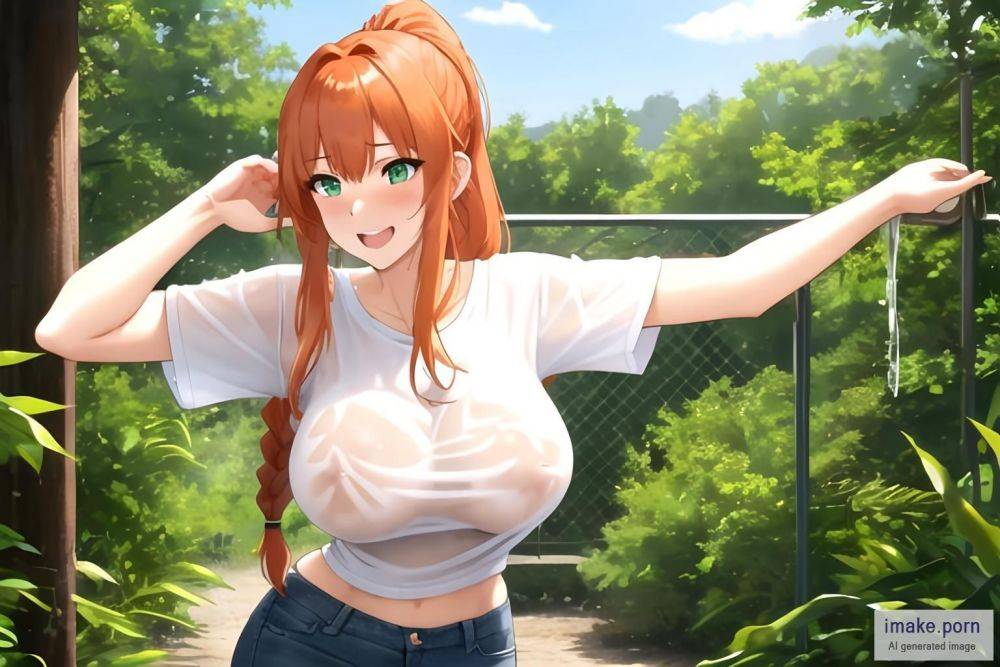 From Front, Wet Shirt (LORA), T-shirt, Single Girl, Standing,... - #main