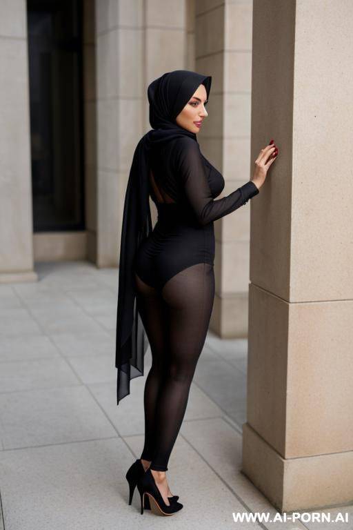 hijabi sexy mom showing long legs - #main