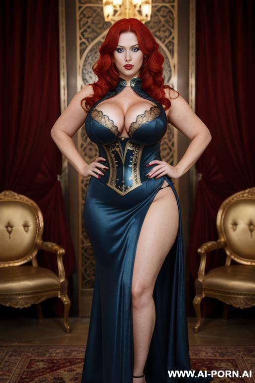 full view, gorgeous cacked woman , soft s , red hair, fallout tits , beautiful sexy boobs, natural sexy pretty body, eye contact - #main
