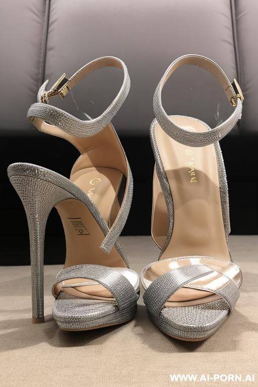 two lesbian sucking toes in hight heels glass sandal - #main