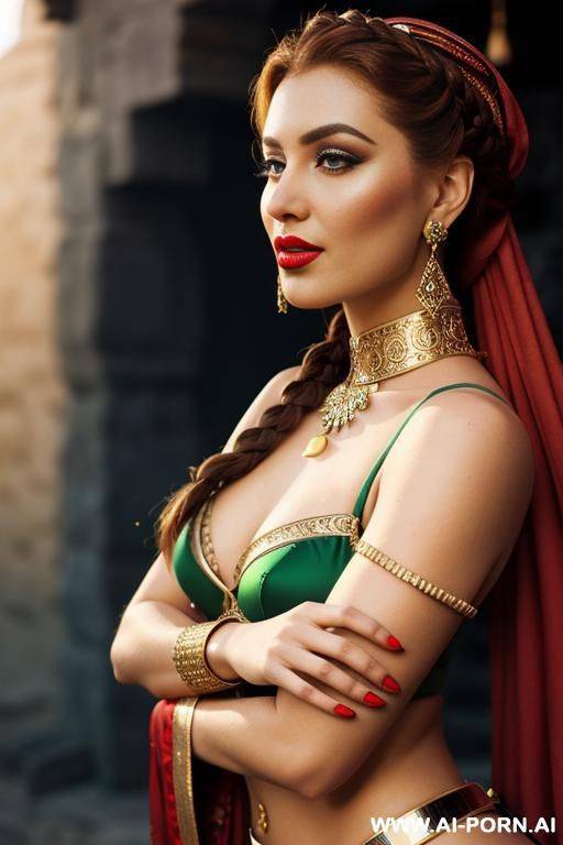 ginger, red lipstick, full lips, curvy, irish, - #main