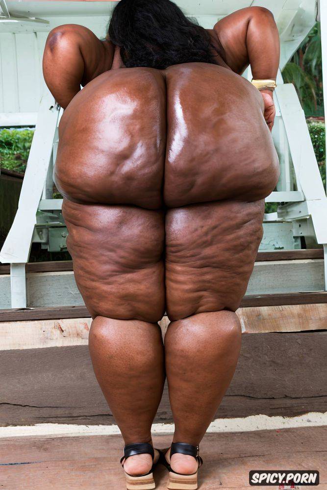 centered, gorgeous face, ssbbw, best quality, huge round saggy ass - #main