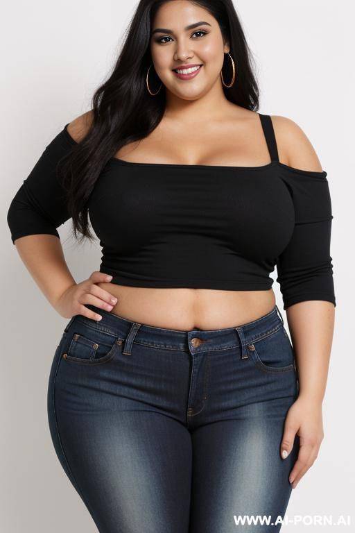hot super wide hipped mexican, tight jeans, big tummy, fated up, huge thighs, fat arms, chubby beautiful face - #main