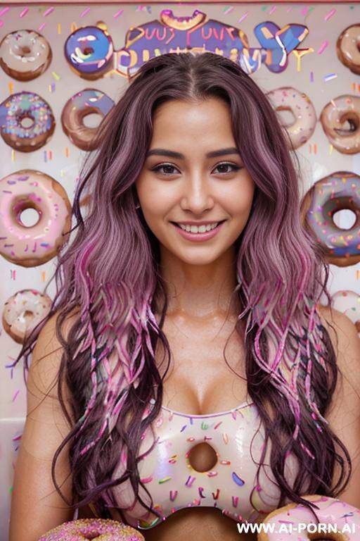 close!, immersive expression, lovingly craving russian companion, flowing wavy purple hair, closeup in luxurious clothes, she is tanned!, pleasure, real-life sei-ra sodes-hiro! - #main