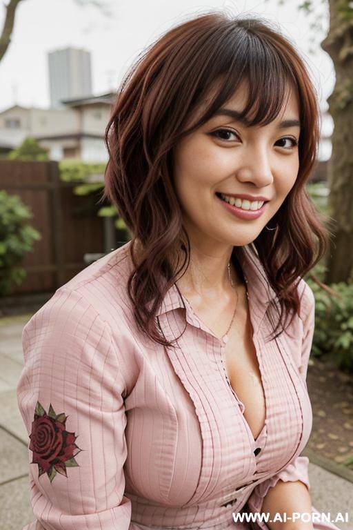 close! immersive expression. punky milfy japanese hooker. long loose wavy purple hair. closeup in decent clothes. she is naturally tanned. real-life sei-ra sodes-hiro! in an arousement park. it seems as if she closely blows me. - #main