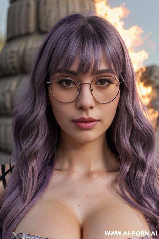close! sassy expression. cosseted russian rebel hooker. long wavy hair. closeup in decent clothes. she has full, natural lips. real-life sei-ra sodes-hiro! at the fire-infused, volcanic pillar. it - #main